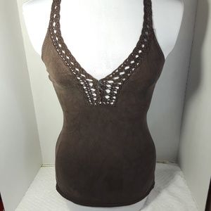 Candies Crochet Lace Halter Sz M